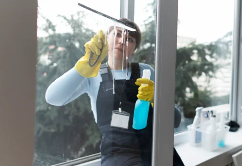 Nettoyage de vitres intérieures et extérieures à Saint-Pierre-le-Moûtier
